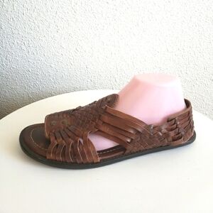 #Frye Unisex Huarache Style Woven Leather Flat Sandals